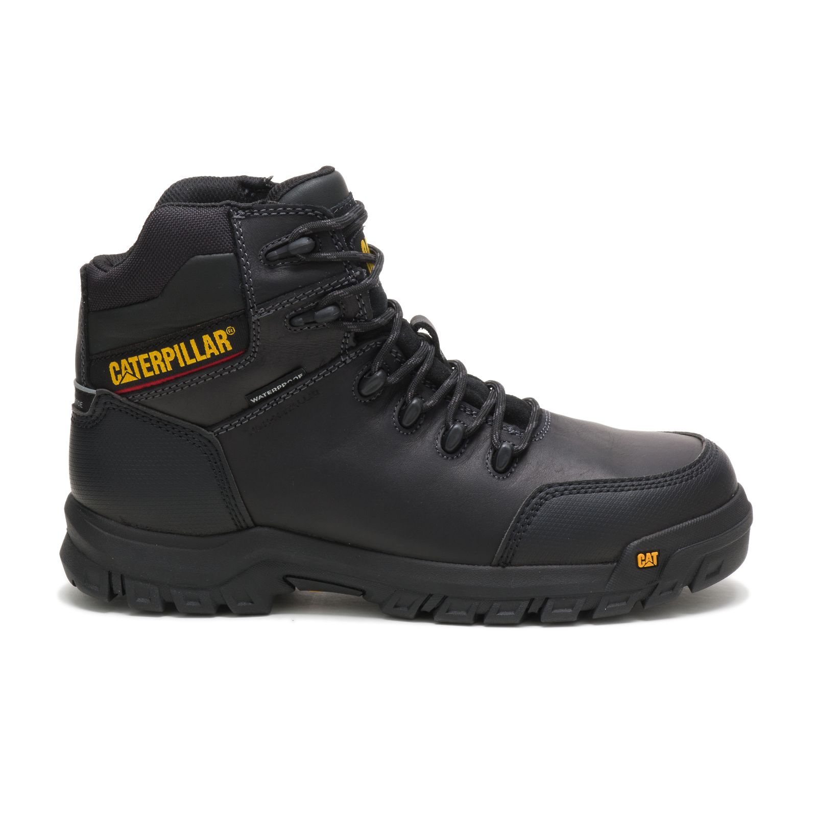 Caterpillar Resorption Waterproof Composite Toe Philippines - Mens Work Boots - Black 27368GXFA